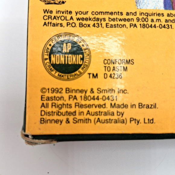 1992 Crayola Smooth Bright Colored Pencils 24 ct with 4 Hot Fluorescent Colors - Picture 10 of 12